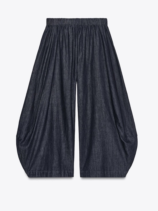 Zara Pants - Zara Dark Navy Wide-Leg Barrel Balloon Trousers